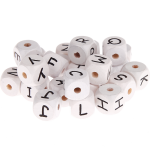Dadi bianchi con lettere ad incavo 10 mm