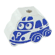 Perlina sagomata “Polizia” : blu scuro