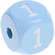Dadi azzurro bambino con lettere ad incavo 10 mm : 1