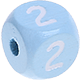Dadi azzurro bambino con lettere ad incavo 10 mm : 2