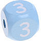 Dadi azzurro bambino con lettere ad incavo 10 mm : 3