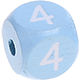 Dadi azzurro bambino con lettere ad incavo 10 mm : 4