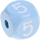 Dadi azzurro bambino con lettere ad incavo 10 mm : 5
