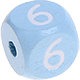Dadi azzurro bambino con lettere ad incavo 10 mm : 6