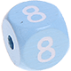 Dadi azzurro bambino con lettere ad incavo 10 mm : 8