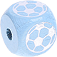 Dadi azzurro bambino con lettere ad incavo 10 mm - Immagini : calcio