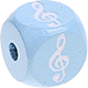 Dadi azzurro bambino con lettere ad incavo 10 mm - Immagini : chiave
