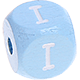 Dadi azzurro bambino con lettere ad incavo 10 mm : I
