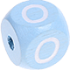 Dadi azzurro bambino con lettere ad incavo 10 mm : O