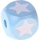 Dadi azzurro bambino con lettere ad incavo 10 mm - Immagini : Stella