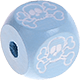 Dadi azzurro bambino con lettere ad incavo 10 mm - Immagini : cranio