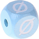Dadi azzurro bambino con lettere ad incavo 10 mm : Ø