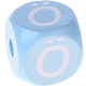 Dadi azzurro bambino con lettere ad incavo 10 mm : Ö