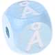 Dadi azzurro bambino con lettere ad incavo 10 mm : Å