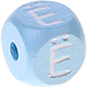 Dadi azzurro bambino con lettere ad incavo 10 mm - Francese : Ë