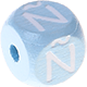 Dadi azzurro bambino con lettere ad incavo 10 mm - Spagnolo : Ñ