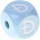 Dadi azzurro bambino con lettere ad incavo 10 mm - Croato : Đ