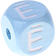 Dadi azzurro bambino con lettere ad incavo 10 mm - Lettone : Ē
