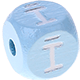 Dadi azzurro bambino con lettere ad incavo 10 mm - Lettone : Ī