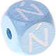 Dadi azzurro bambino con lettere ad incavo 10 mm - Polacco : Ń
