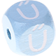 Dadi azzurro bambino con lettere ad incavo 10 mm - Ungherese : Ű