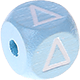Dadi azzurro bambino con lettere ad incavo 10 mm - Greco : Δ