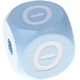 Dadi azzurro bambino con lettere ad incavo 10 mm - Greco : Θ
