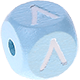 Dadi azzurro bambino con lettere ad incavo 10 mm - Greco : Λ