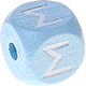 Dadi azzurro bambino con lettere ad incavo 10 mm - Greco : Σ