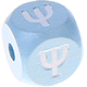Dadi azzurro bambino con lettere ad incavo 10 mm - Greco : Ψ