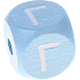 Dadi azzurro bambino con lettere ad incavo 10 mm - Greco : Γ