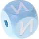 Dadi azzurro bambino con lettere ad incavo 10 mm - Russo : И