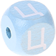 Dadi azzurro bambino con lettere ad incavo 10 mm - Russo : Ц