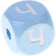 Dadi azzurro bambino con lettere ad incavo 10 mm - Russo : Ч