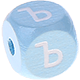 Dadi azzurro bambino con lettere ad incavo 10 mm - Russo : ъ