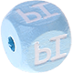 Dadi azzurro bambino con lettere ad incavo 10 mm - Russo : ы