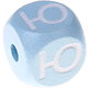 Dadi azzurro bambino con lettere ad incavo 10 mm - Russo : Ю