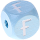 Dadi azzurro bambino con lettere ad incavo 10 mm - Kazako : Ғ
