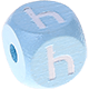 Dadi azzurro bambino con lettere ad incavo 10 mm - Kazako : Һ