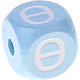 Dadi azzurro bambino con lettere ad incavo 10 mm - Kazako : Ө