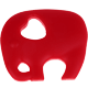 Elefantino per dentizione : rosso