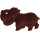 Ippopotamo per dentizione : marrone