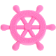 Beißanhänger Steuerrad : babyrosa