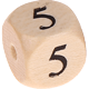 Geprägte Buchstabenwürfel 12mm : 5