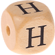 Geprägte Buchstabenwürfel 12mm : H