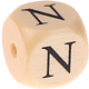 Geprägte Buchstabenwürfel 12mm : N