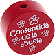 Motivperle "Consentida de la abuela" (Spanisch) : bordeauxrot