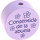 Motivperle "Consentida de la abuela" (Spanisch) : flieder