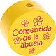 Motivperle "Consentida de la abuela" (Spanisch) : gelb