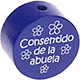 Motivperle "Consentido de la abuela" (Spanisch) : dunkelblau